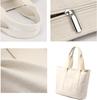 Tote Divided Large Canvas For Commuting To School [Volsha] Bag, Tote, Canvas, A4, Horizontal, Capacity, Women's Tote, Canvas, Plain, Freestanding,
