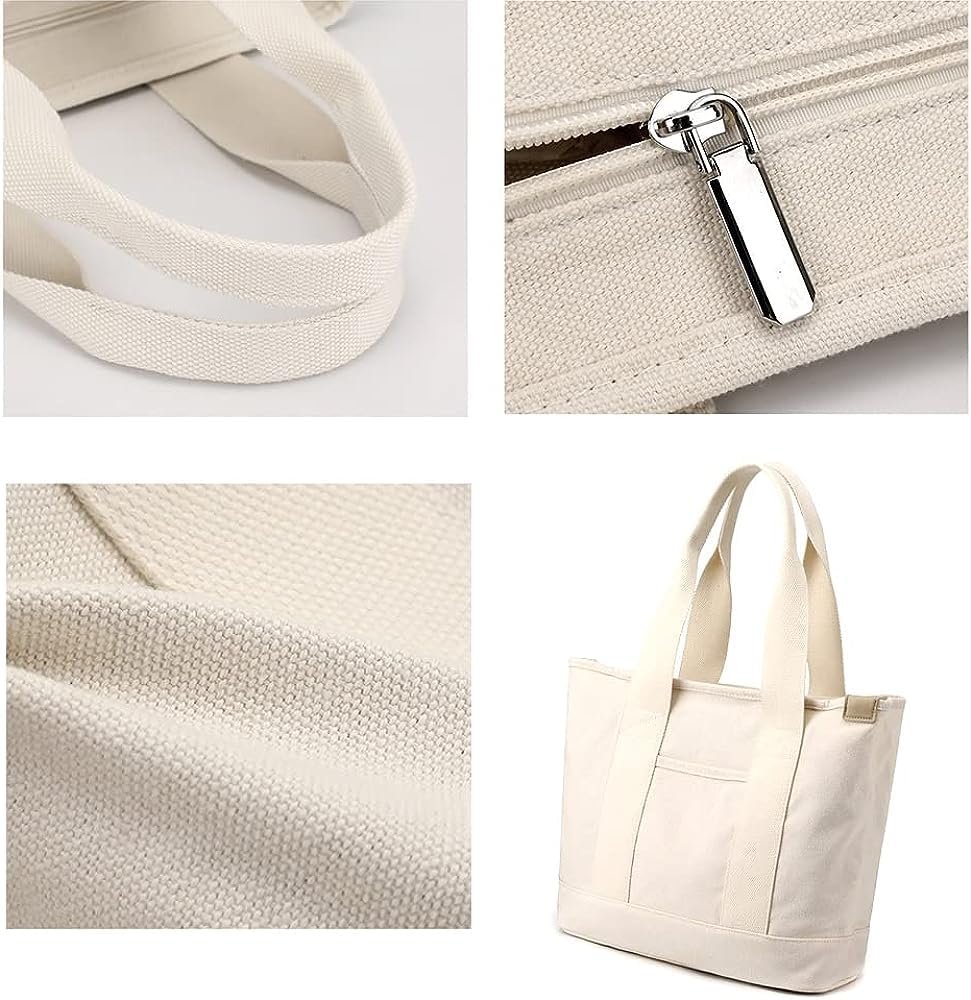 Tote Divided Large Canvas For Commuting To School [Volsha] Bag, Tote, Canvas, A4, Horizontal, Capacity, Women's Tote, Canvas, Plain, Freestanding,