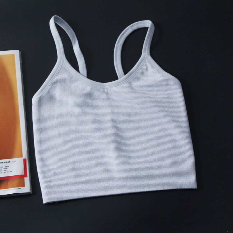 European and American Single without Chest Pad Sports Intimates Double-Layer Quick-Drying Parallel Strap Fitness Yoga Vest Breathable Vest