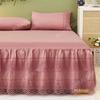 Two Layers Lace Bed Skirt Bed Cover Bed Skirt Bedsheet Non-slip Mattress Cover Home Bedspread Mattress Protector Bedroom Decor