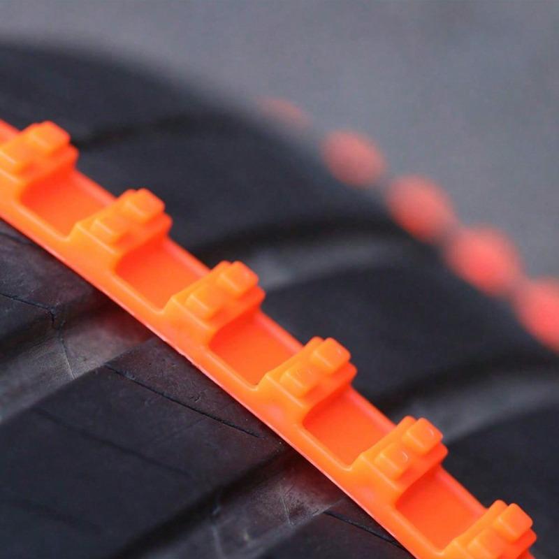 10pcs/Set Car Snow Anti-Skid Chains, Universal For Sedan, Hatchback, SUV, Van, Pickup, Snow Traction Straps