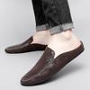 2024 Herren Mokassins aus weichem Leder zum Hineinschlüpfen: Freizeit-Schuhe im britischen Stil mit flacher Sohle