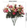 7 Branch 21 Heads Leaf Rose Artificial Flowers Fake Flower For Wedding Bridal Floral Bouquet Home Table Garden Decoration