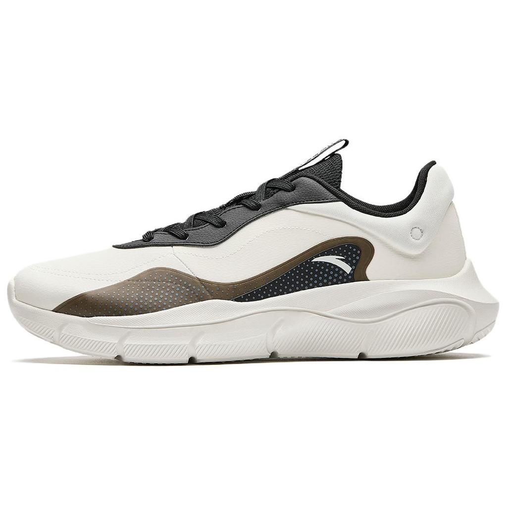 Anta Arc Comfortable Versatile Wear-Resistant Lightweight Shock Absorbing Low-Top Casual Shoes Men Casual Shoes White Black Brown 112517710R-4