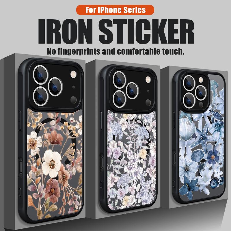 Vintage Floral Pattern Case For iPhone 17 Pro Max Magnetic For Magsafe Rugged Bumper Cover For iPhone 16 15 14 13 Pro Max