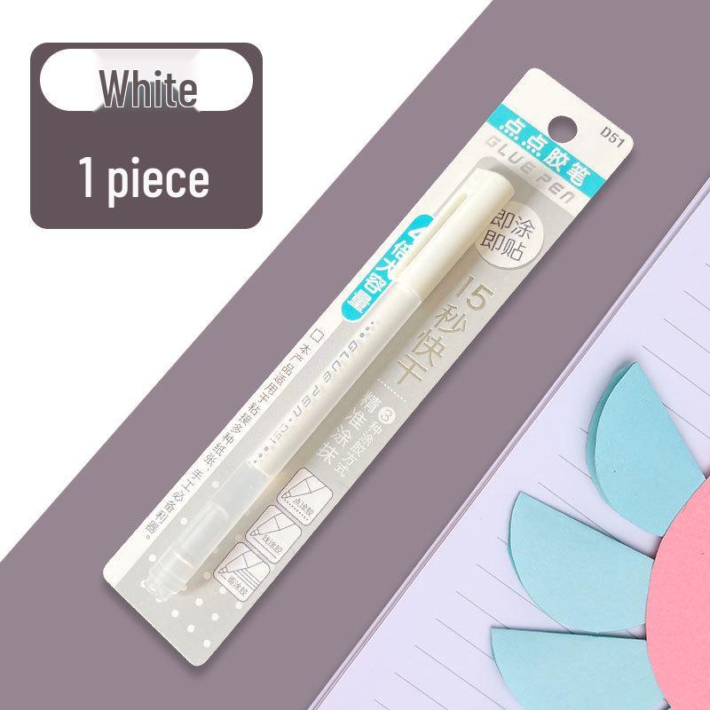 Colorful Dot Glue Pen for Kids' Crafts & Journals - Quick-Drying, Student-Friendly Tape.