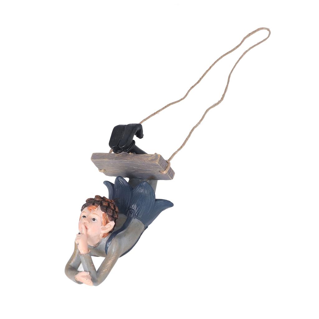 Swing Forest Elf Figurine Resin Exquisite Elf Hanging Statue Tree Ornament for Gardens Yard Home Decoration