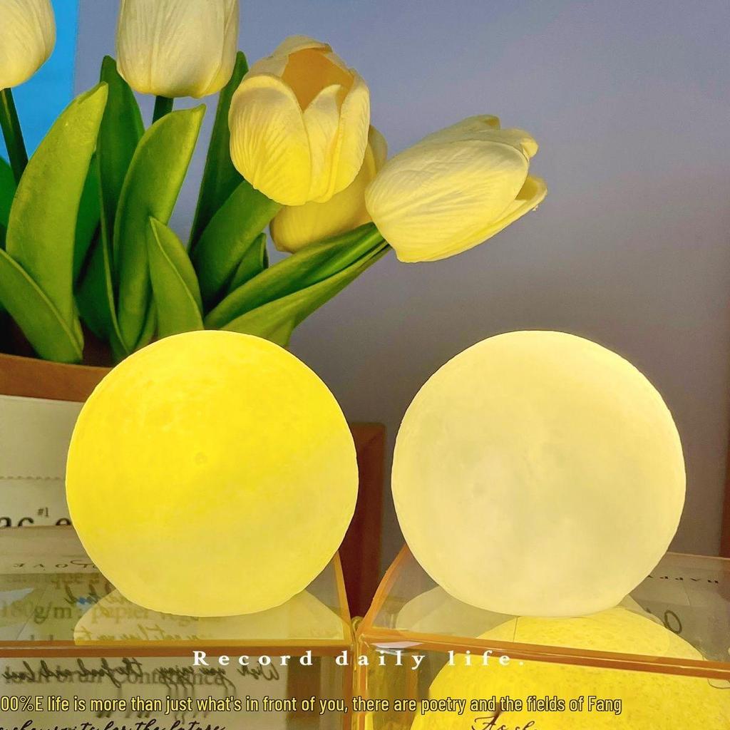 3D Ay Lambası Gece Lambası - Kız Arkadaşının veya En İyi Arkadaşının Doğum Günü İçin Mükemmel Yatak Başı Hediyesi