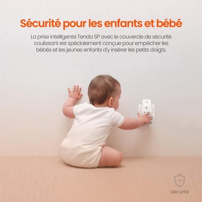 Prise Connectée - TENDA - Beli SP3-4 - 2.3KW - Protection Bébé - Compatible Avec Alexa
