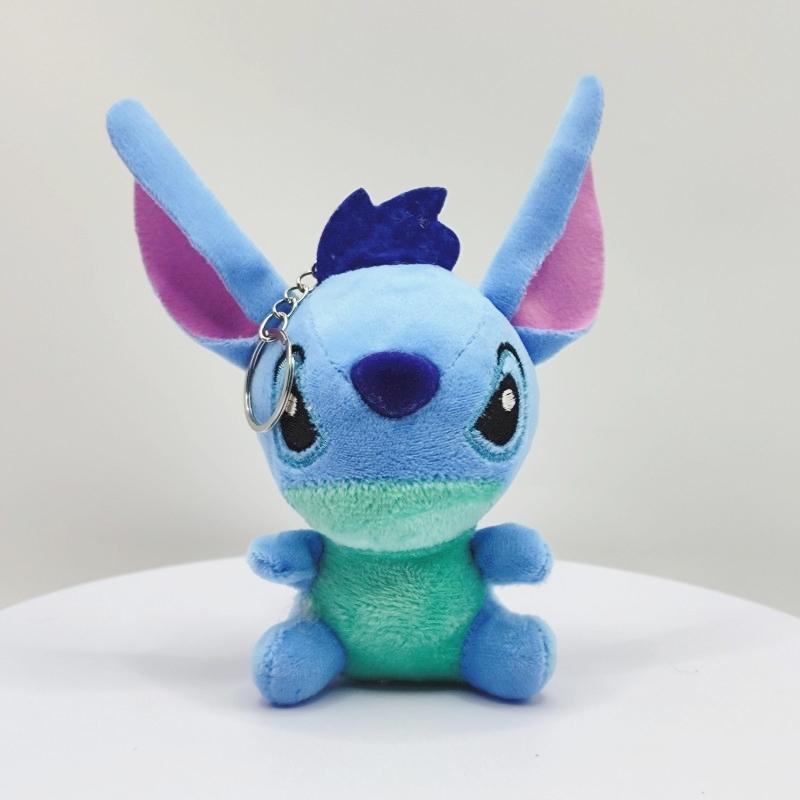10CM Winnie the Pooh Plush Toy Cartoon Stitch Eeyore Piglet Tigger Keychains Soft Stuffed Toy Animal Doll Children Gift