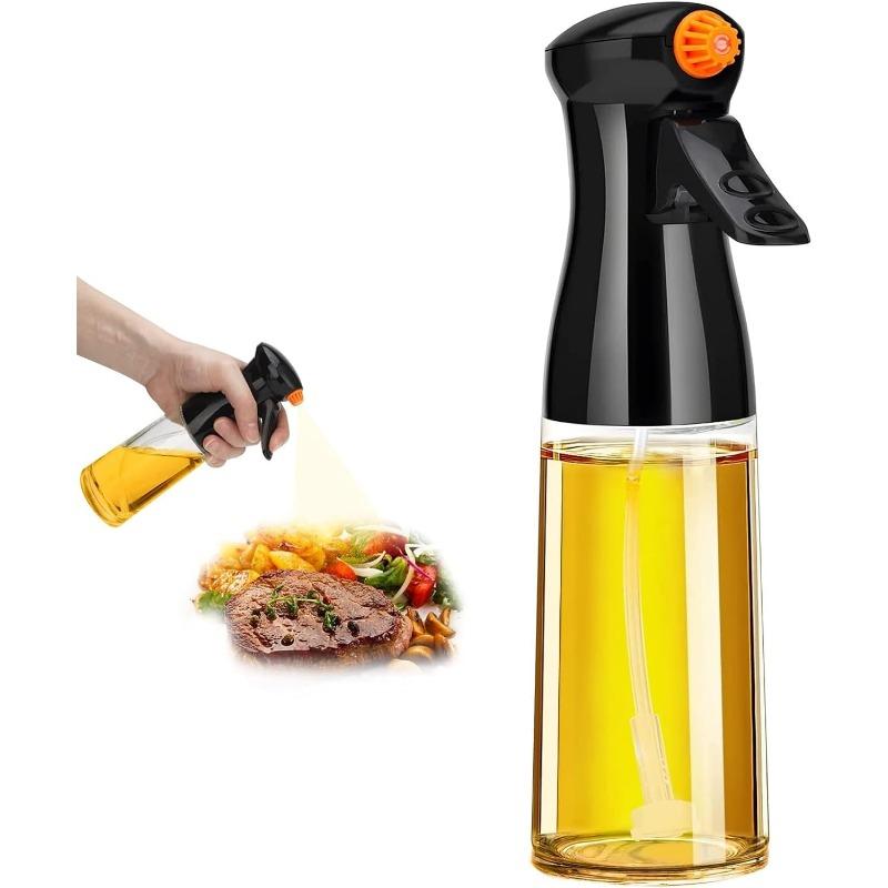 

200ml Glass Olive Oil Sprayer for Cooking Oil Dispenser Bottle Spray Mister, Oil Vinegar Spritzer Sprayer Bottles for Kitchen чорний