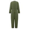 Combinaison Cargo Décontractée Lâche Colorée Coton Lin Revers Ceinture Mode Rétro pour Femmes