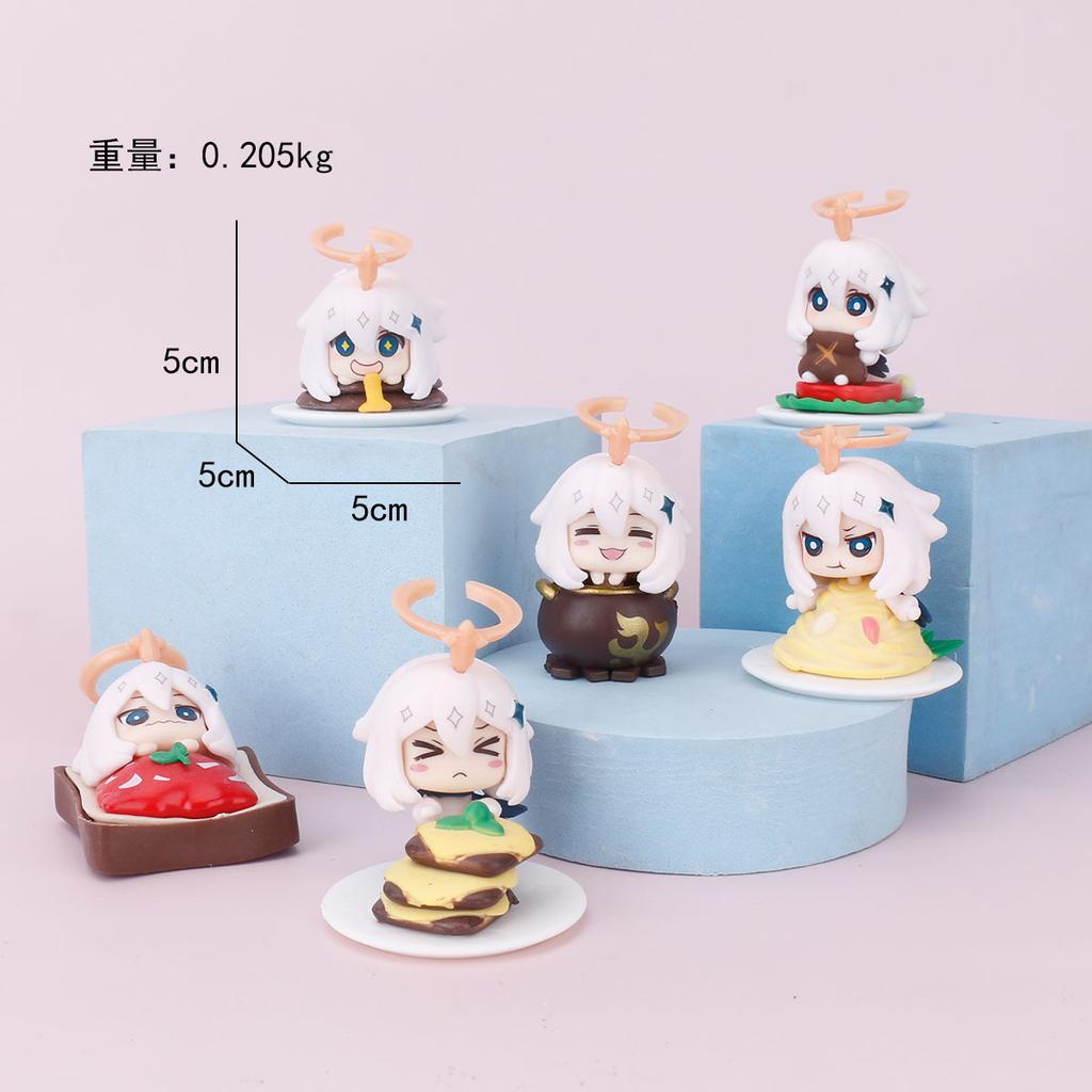 Genshin Impact Raiden Shogun Paimon Klee PVC Anime Figurine Set Collectible Toy For Fans Desk Home Decor Birthday Holidays Gift