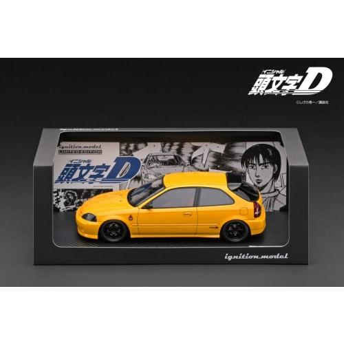 ignition model 1/18 scale INITIAL D Honda CIVIC (EK9) Type R Yellow finished product