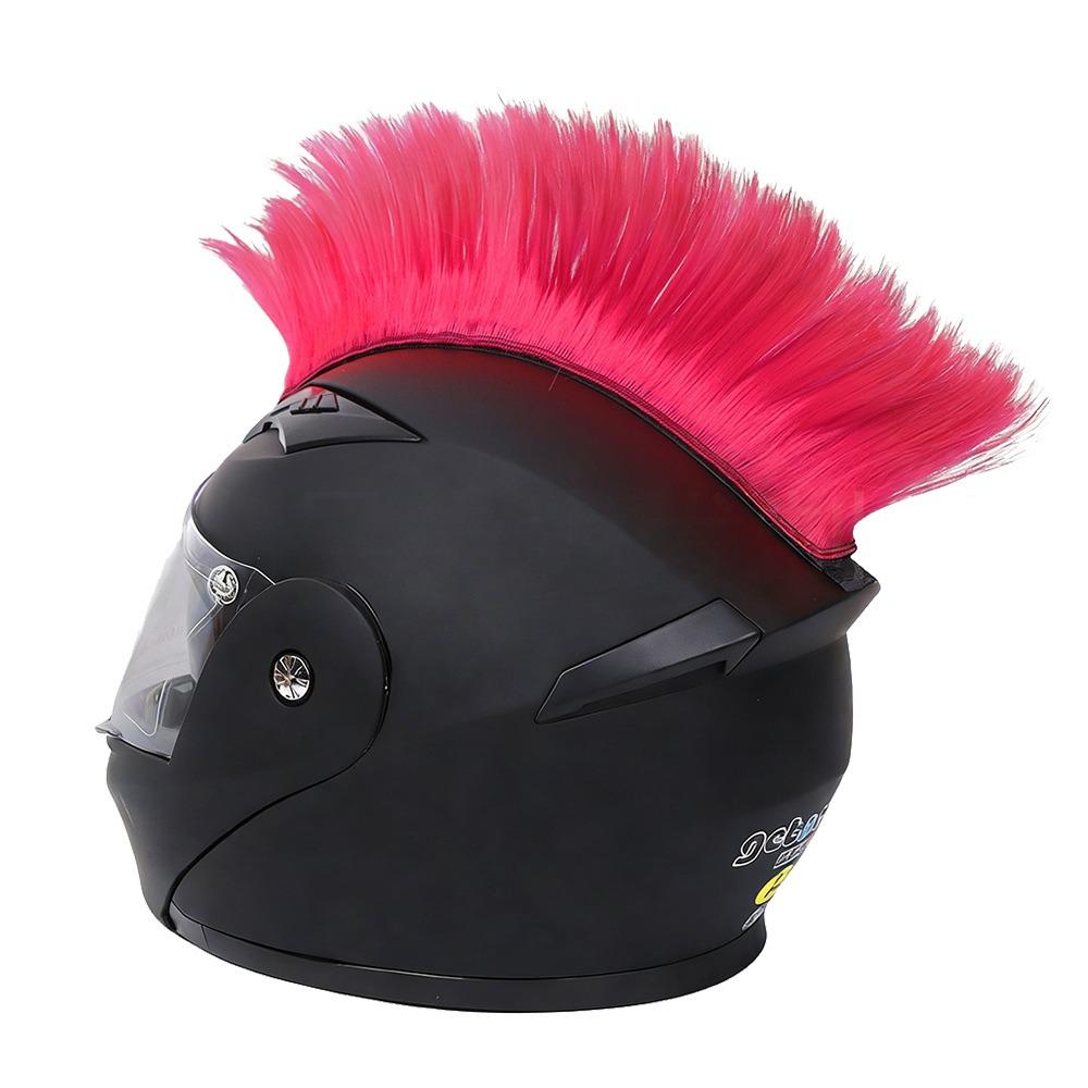 Synthetic Hawks Motor Helmet Decor Reusable Hair Sticker Funny Outdoor Wig