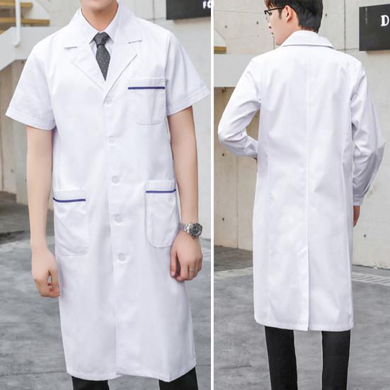 Doctor Wear Thin Style Sweat Absorption Non-pilling Wicking Polyester Summer Thin Laboratory Nurse Uniform Work Wear