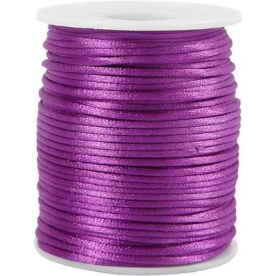 Satin Cord - 2 Mm - Violet - 50 M Roll - Luxury
