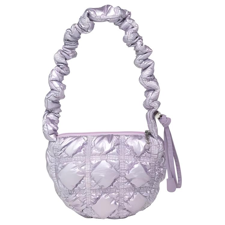 

New CARLYN Nylon One Shoulder Handbags Regular Women s Light Purple H73101010V 21.1*7.1*17.0CM