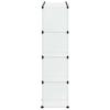 Vidaxl Cube Shelf with 12 Compartments and Doors, Transparent PP