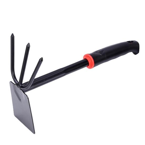 Garden Rake Weed Removal Tool with Non-Slip Handle Polished Surface Non-Stick Soil Loosening Rake Planting