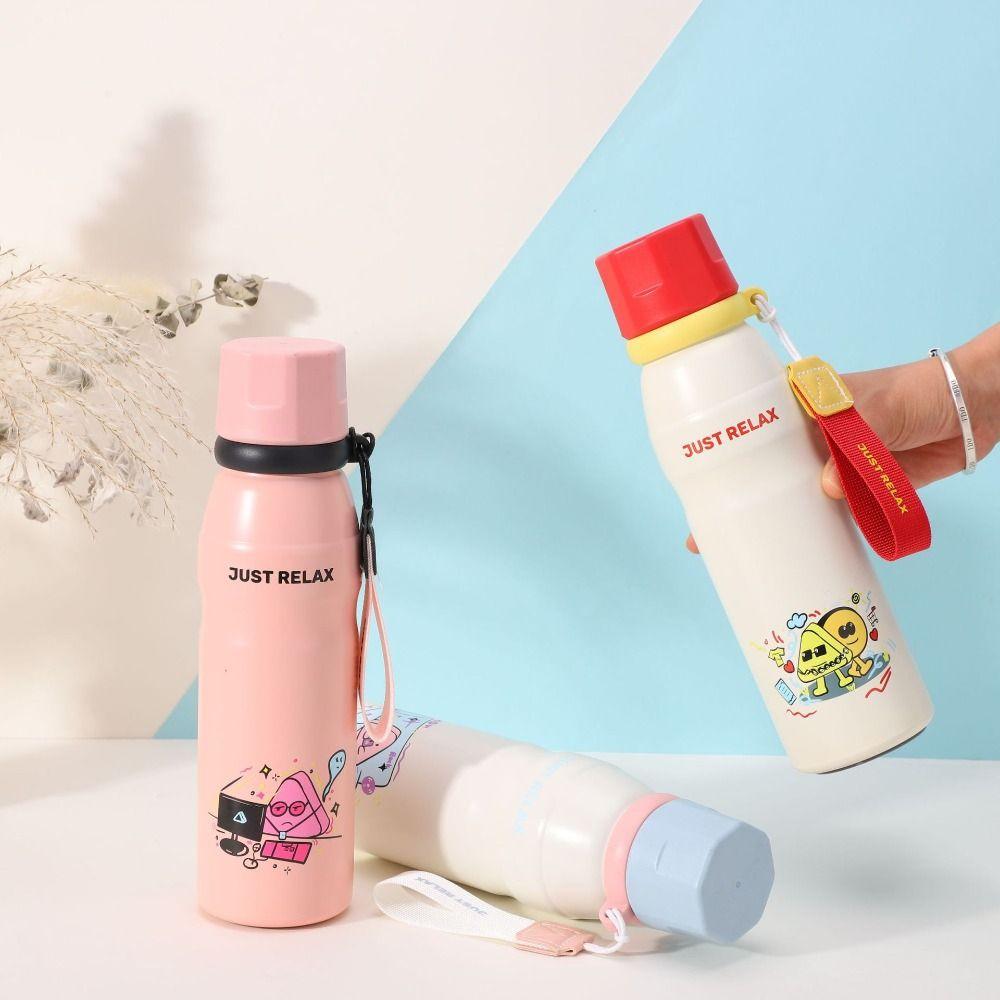Large Capacity Cartoon Insulation Cup 316 Stainless Steel Thermos Water Bottle  Travel Tumbler
