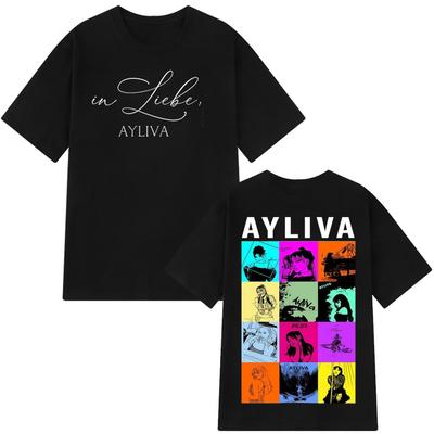 2026 Springsummer Die Ayliva Album Graphic Men Women Pure Cotton Print Tshirt Hip Hop Aesthetics TShirt Streetwear Leisure Top