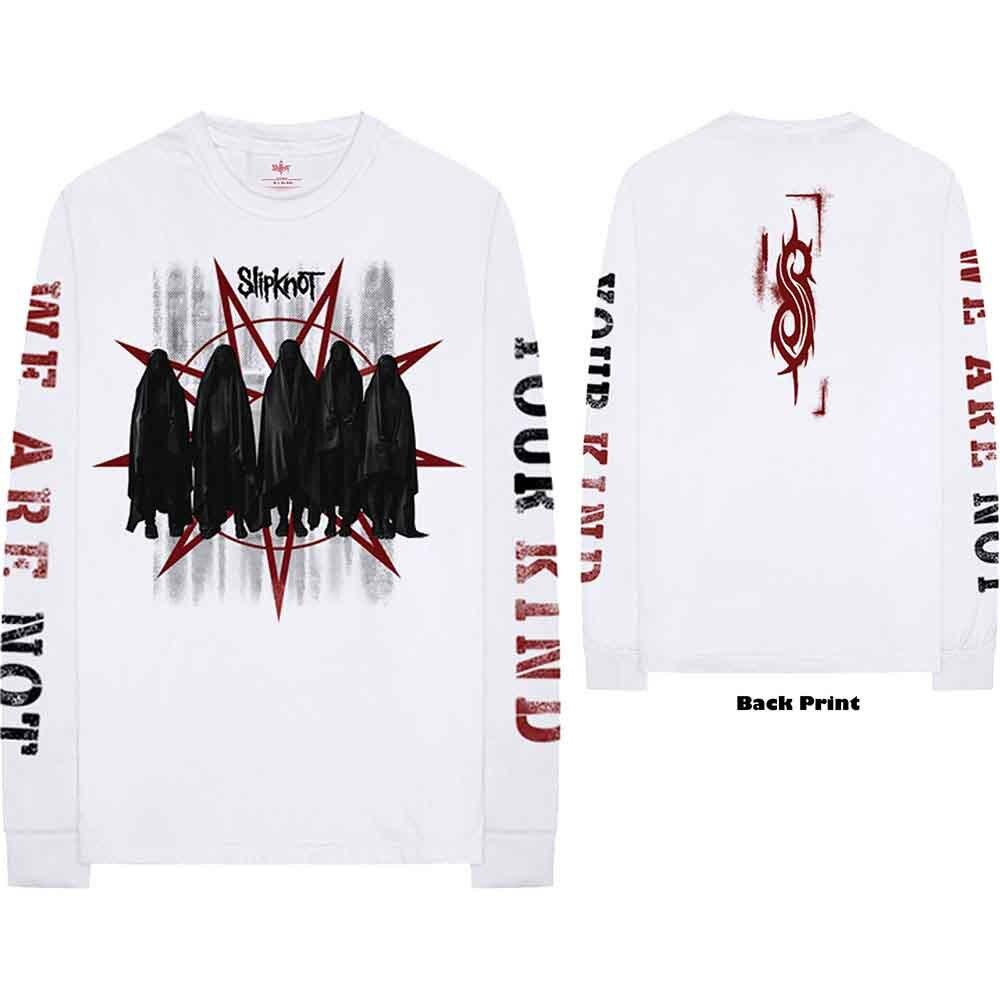 Slipknot Shrouded Group L/S Shirt White New Unisex T-Shirt S
