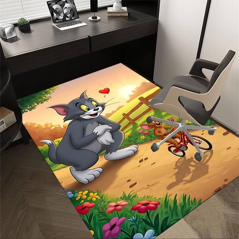 1pc Tom and Jerry Carpet, for Home & Office Decor, Desk Chair Carpet, Festive GiftL1388 60cm by 90cm