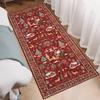 Christmas Rug 200x60cm Non-Slip Washable Soft Floor Mat Christmas Tree Santa Claus Pattern Home Decor Indoor Living Room Carpet