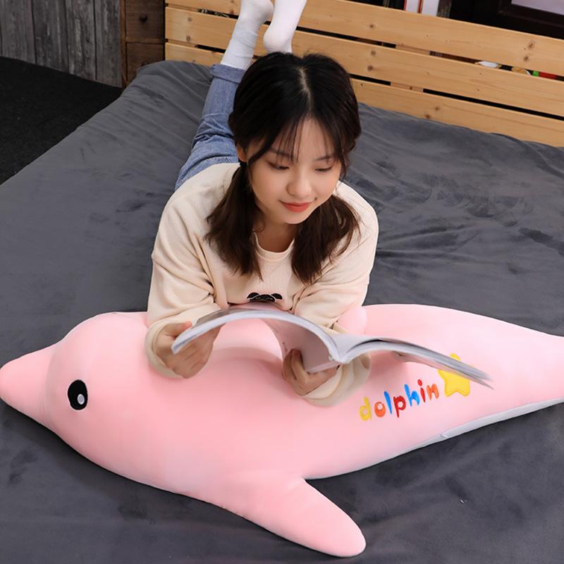 Marine Creature Plush Toy Soft Cute Dolphin Doll Children Doll Sleeping Pillow Aquarium Souvenir