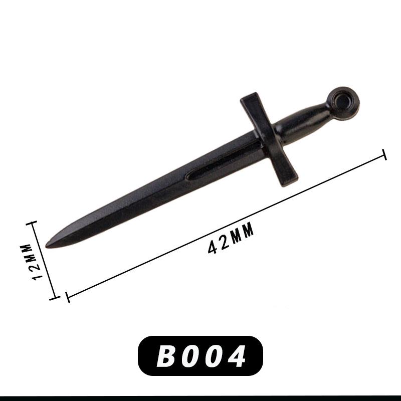 Medieval Knight Scene Minifigure: Fountain, Rapier, Compatible with LEGO Bricks