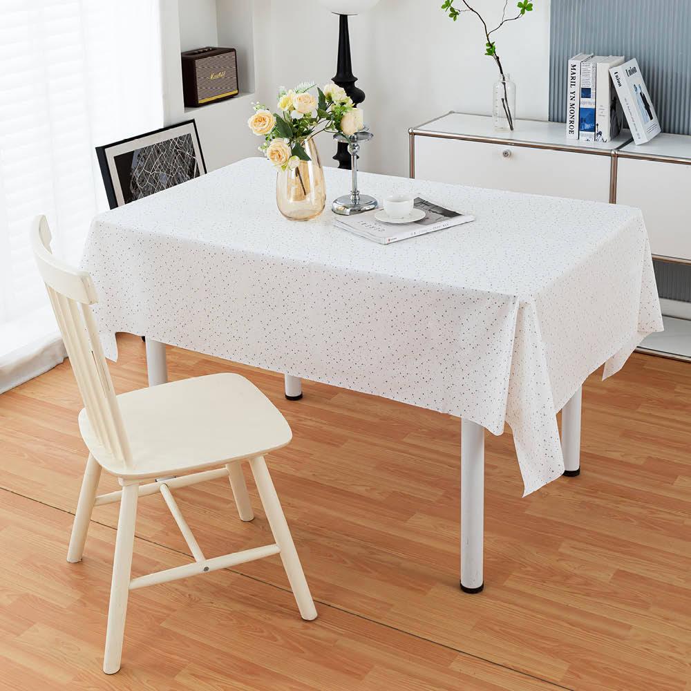 Waterproof & Stain-Resistant Plaid PEVA Tablecloth for Dining or Stall Use