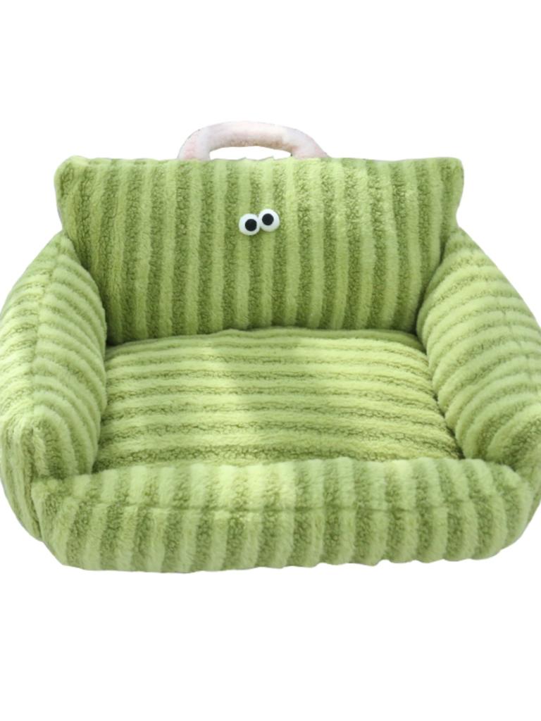Cartoon Style Pet Bed Couch for Dogs And Cats Autumn Winter New Model Big Eyes Series Daily Use Pillow Artificial Short Fur