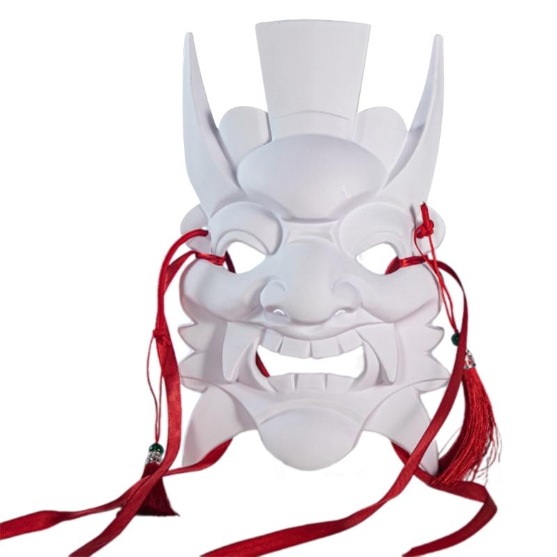 

Nuo Operas Mask DIY Full Face Masks Plain White Mask Blank Paintable Mask Mardi Gras Mask Masquerade Mask Party Mask білий