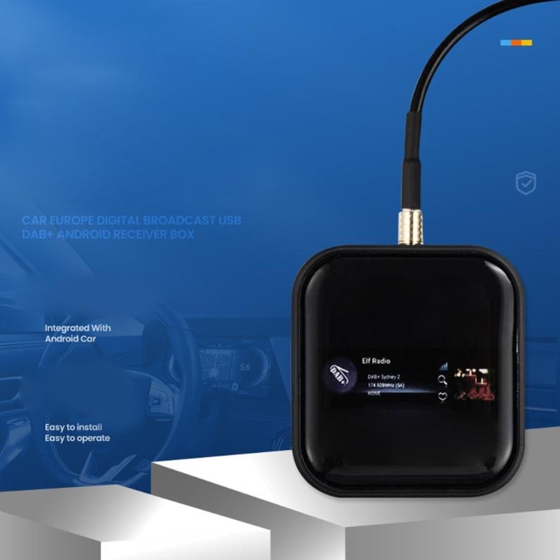 Plugs And Play USB DAB+ Adapter Receiver Signal Head Unit Player With Active Film Antenna For Car Radio High Sensitivity