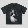 Unisex Women New Streetwear Harajuku Wind Tee KATSEYE Vintage Fashion Washed Graphic Print T-shirts Unisex Women Cotton Oversized Tops