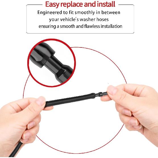 OTUAYAUTO Universal Windshield Washer Hose Connectors, I-Type Wiper Hose Connectors Adapters for Windshield Washer Nozzles (Pack of 10)