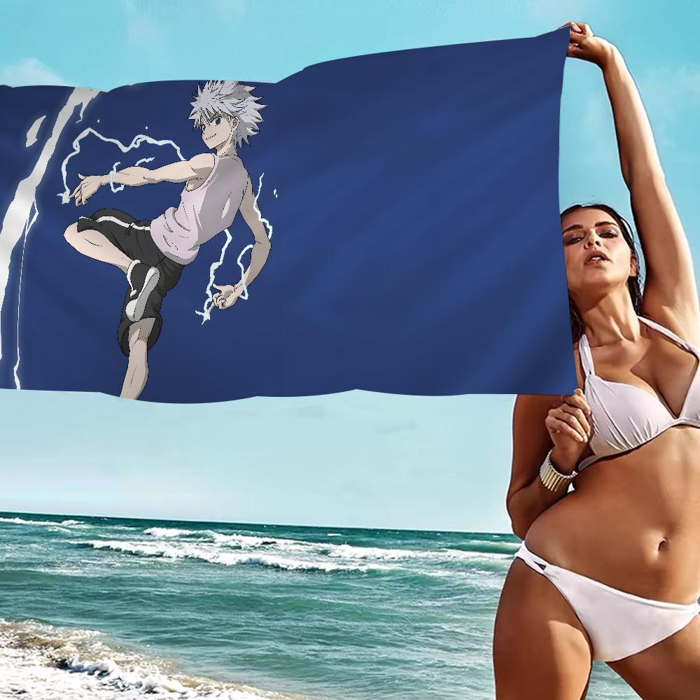 

Hunter x Hunter Anime Anime Beach Swimming Towel Soft Absorbent Washcloth Children s Gifts for Kids Travel Camping Gym W40*H60(CM)