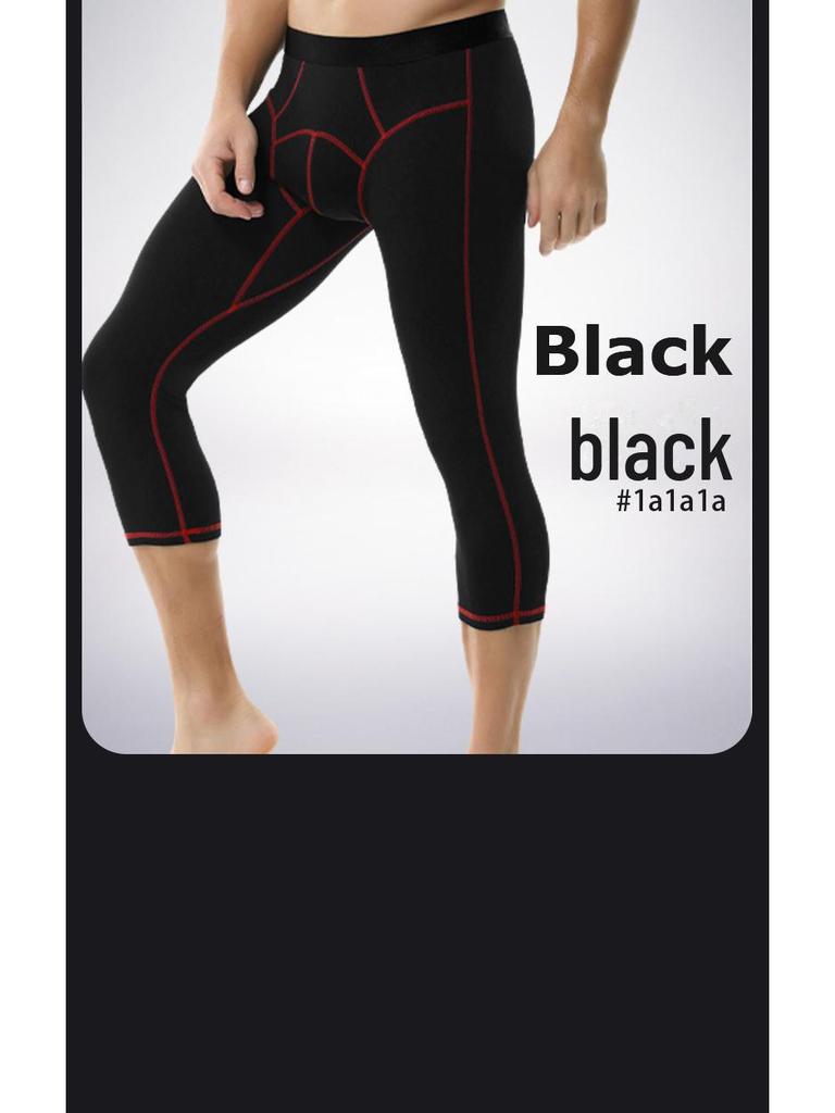 Men's Plus Size Wool-Blend Thermal Leggings for Fall & Winter