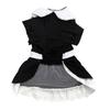 Šaty pro psa, Letní princeznovské šaty pro kočku, Černá anime služebná, Oblečení pro malé psy a plyšová zvířátka