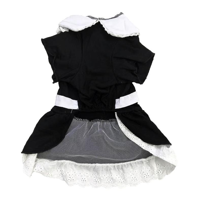 Rochie pentru câini, Rochie de prințesă de vară pentru pisici, Menajera anime neagră, Haine pentru animale de companie Teddy pentru câini mici