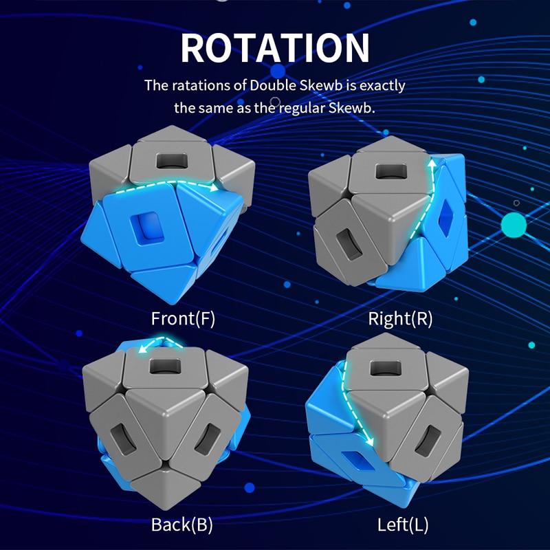 Newest Moyu Meilong Double Twsit Skew Magic Cube Meilong Double Twisty Neo Cube Toys For Kids 