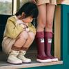 Wasserdichte Mid-Calf Anti-Rutsch Stiefel mit Kordelzug für Alle Jahreszeiten - Eltern-Kind-Stil Japanische Gummistiefel für Männer