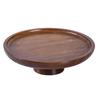 Wooden Dinner Plate Round Serving Platter High Stand Sushi Dish Food Serving Trays for Fruits Salads Dessert Bread Cake