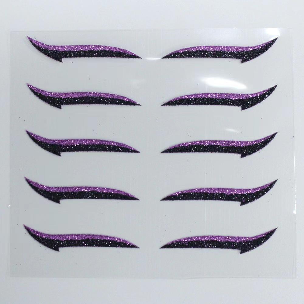 

Поддельная блестящая подводка для глаз, самоклеящаяся вечерние наклейка для макияжа, подводка для глаз, волшебная лента для двойного века, макияж кошачьего глаза, косметические инструменты 5pairs