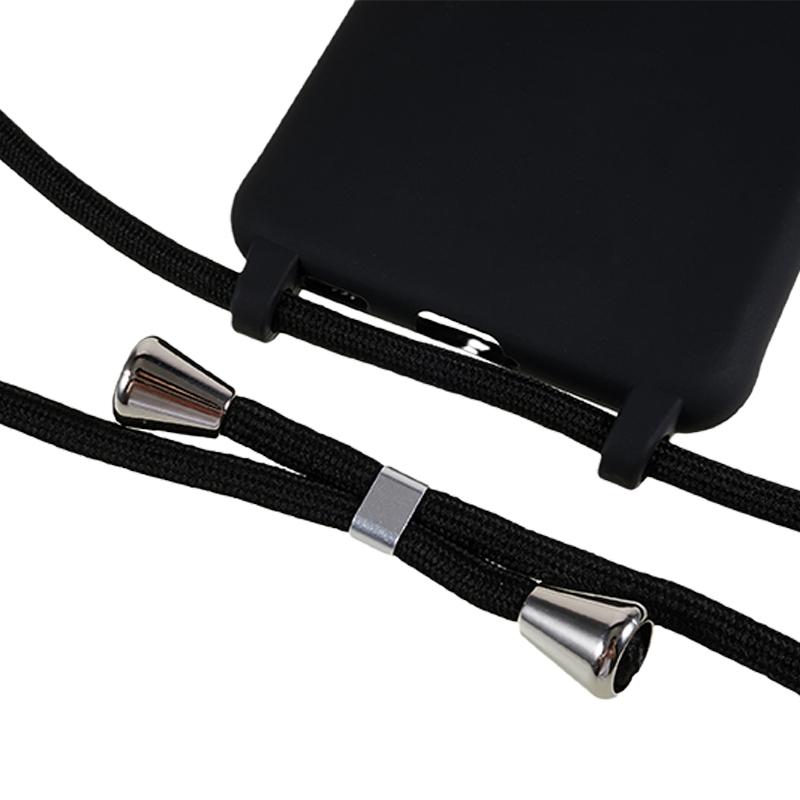 For Samsung Galaxy S21 FE 5G Shockproof Back Cover Flexible TPU Phone Case with Lanyard