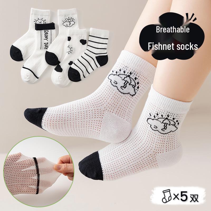 New Class A Children's Spring & Summer Fashion Socks for Boys & Girls - Thin Style for Newborns & Kids