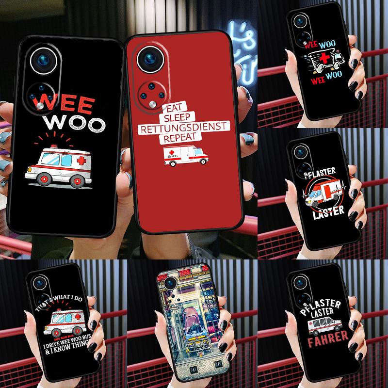 

Чехол для фельдшера скорой помощи EMS EMT для Honor 50 Lite, чехол для Huawei P20 P30 P40 Pro Nova 9 5T P Smart 2021 8X 9X 10i Huawei P50 Pro