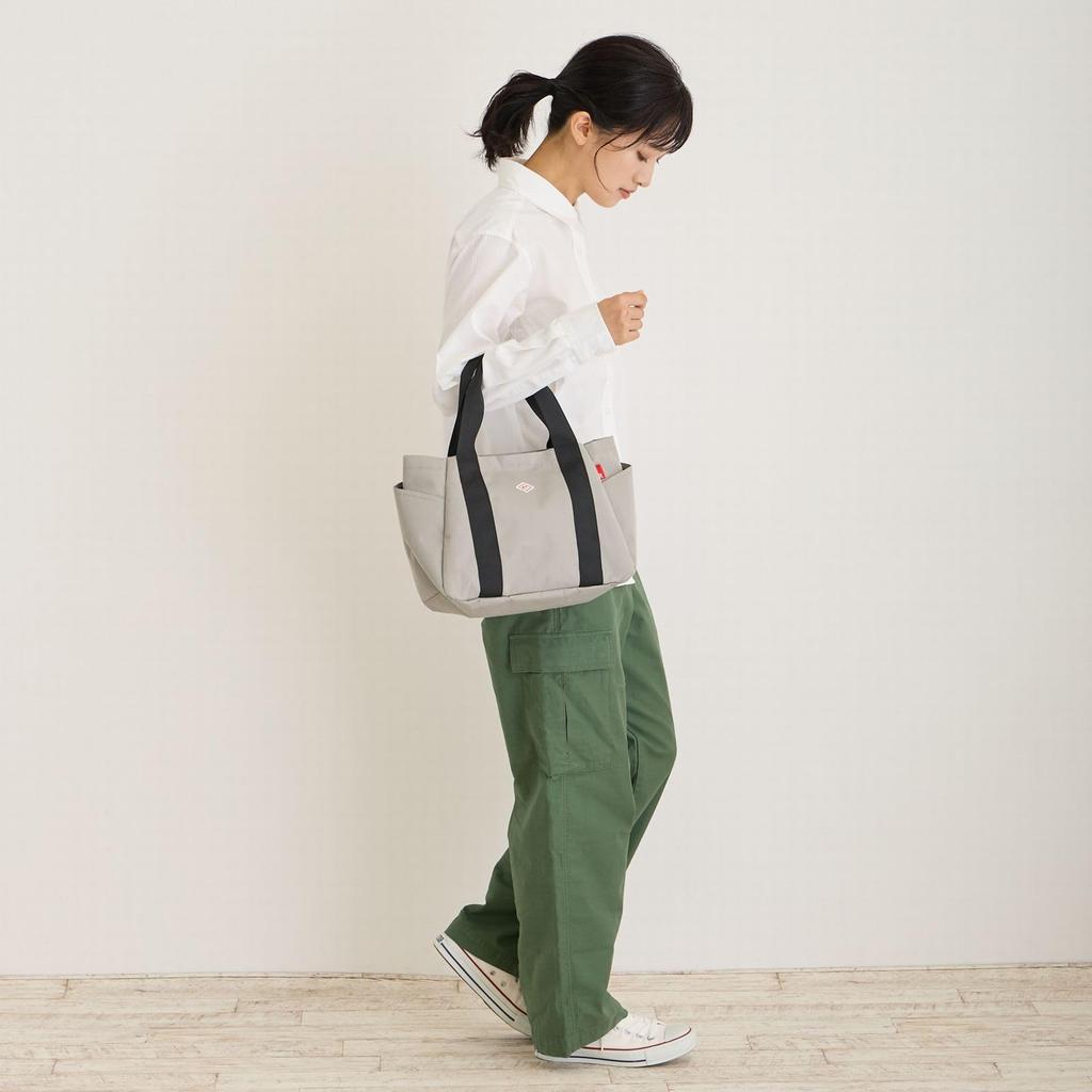 Rootote Tote Bag with Mini SN Deli 0712 Women's Compartments, Water-Repellent, Tote, Paruti, Hassui, (01 Black)