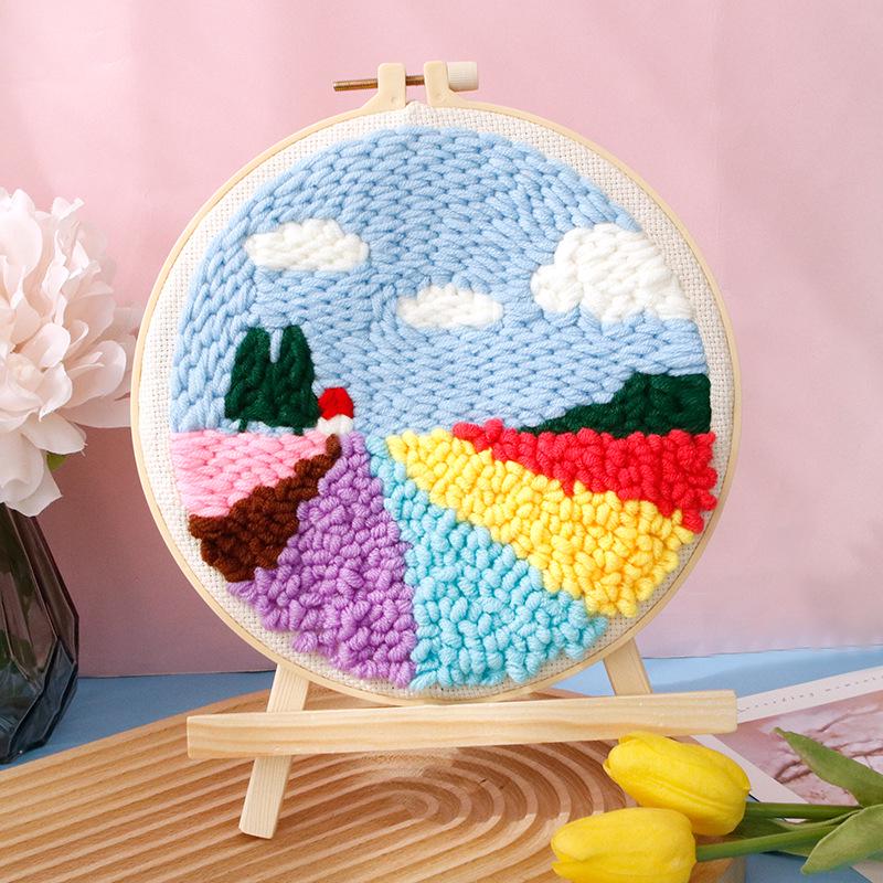 DIY Punch Needle Embroidery Kit: Russian Yarn Decorative Painting